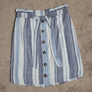 Striped High Waisted Mini Skirt